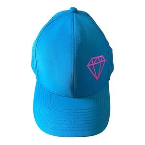 Runners Classic Blue Cap with Pink Diamond Logo Unisex